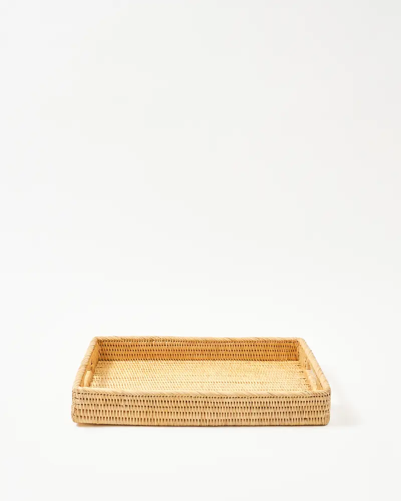 Rattan Sabbia Rectangular Serving Tray, Medium