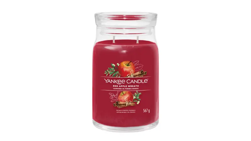 RED APPLE WREATH -Yankee Candle- Giara Grande-Signature - NATALE