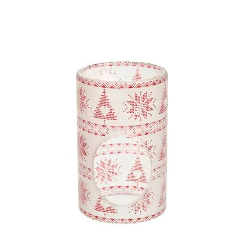 RED NORDIC FROSTED GLASS -Yankee Candle- Bruciatore