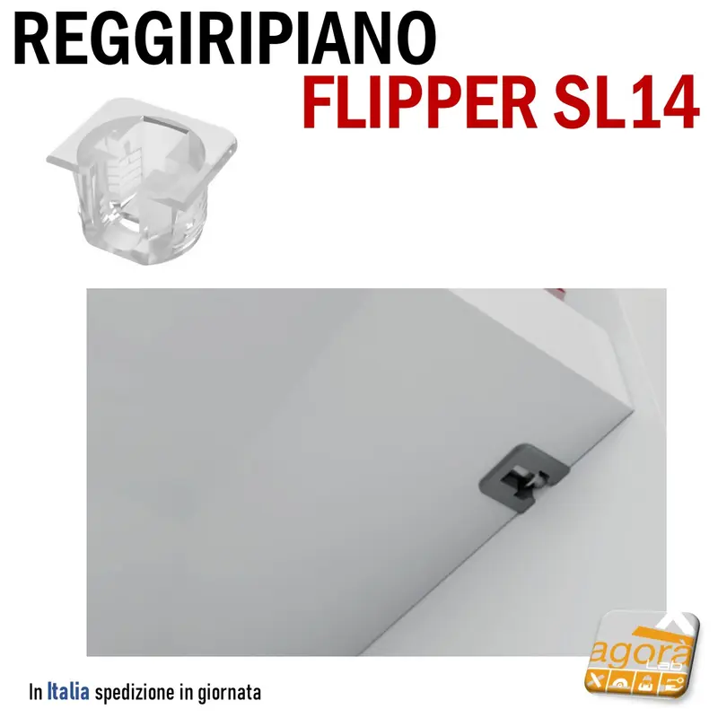 REGGIRIPIANO PER PANNELLO E RIPIANI IN LEGNO FLIPPER SL14 TRASP FORO D15x11