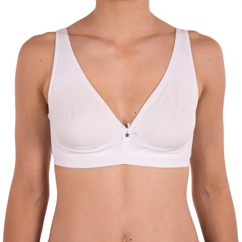 Reggiseno a triangolo alto con elastico sottoseno senza ferretto Bio Cotton
