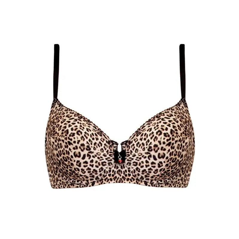 Reggiseno donna modello francese con ferretto senza imbottitura in fantasia animalier Instinct | Verdissima