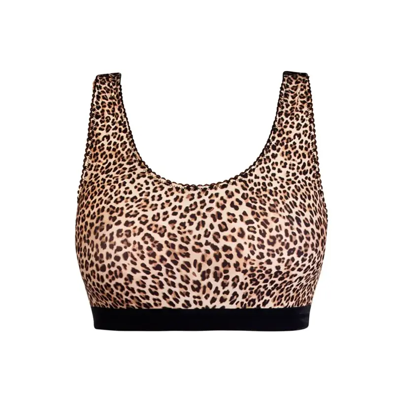 Reggiseno top brassiere in microfibra in fantasia animalier Instinct | Verdissima