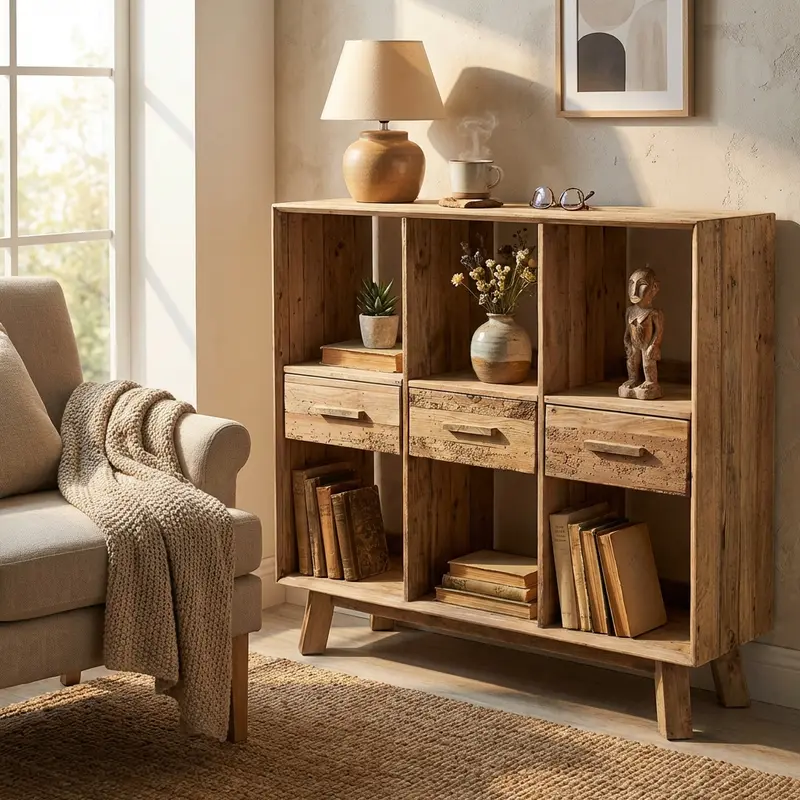 Remo - mobile in pino marrone 120x40x111