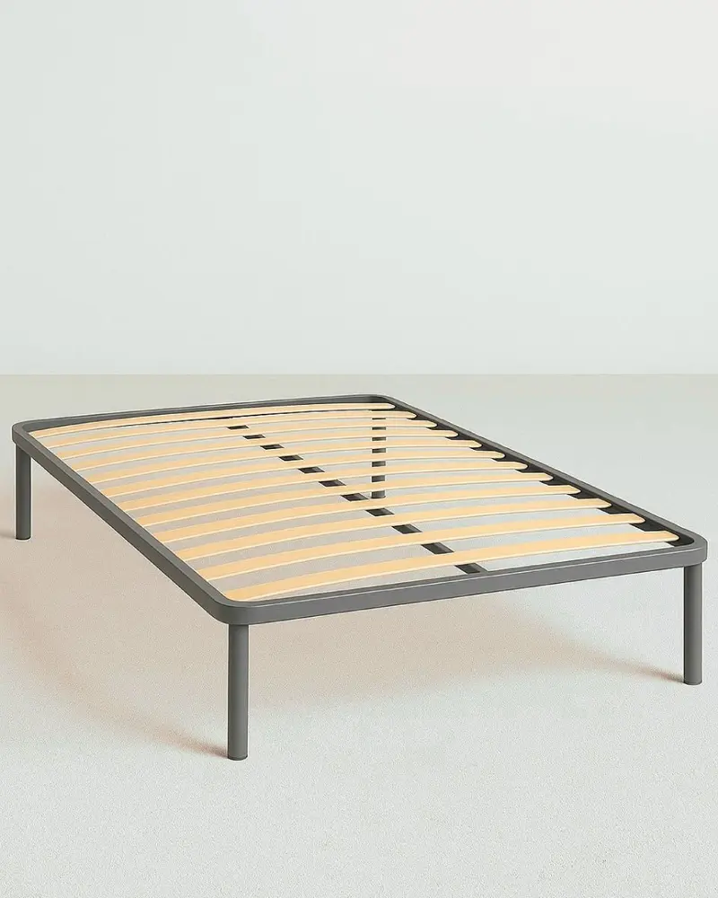 Rete letto Nemo – una piazza e mezzo 120 x 190 – 13 doghe da 6,5 cm – Struttura in metallo grigio