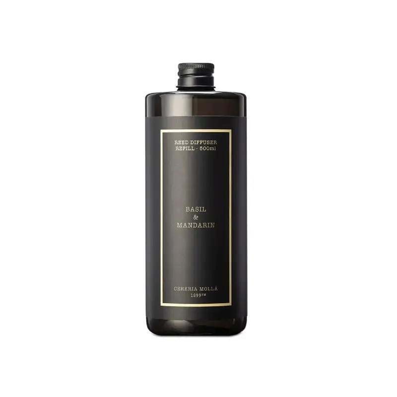 Ricarica 500 ml per profumatore a bastoncini Mikado Basil & Mandarin | Cereria Molla 1899