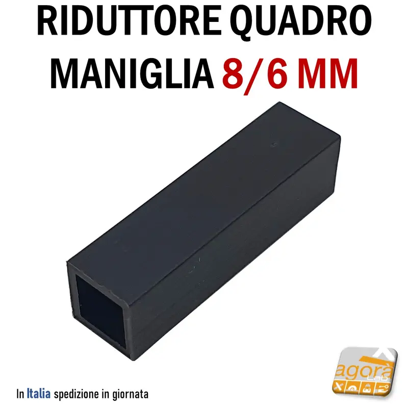 RIDUTTORE Q8/6 PER MANIGLIA POMOLO PORTA RIDUZIONE 8-6MM PER SERRATURA