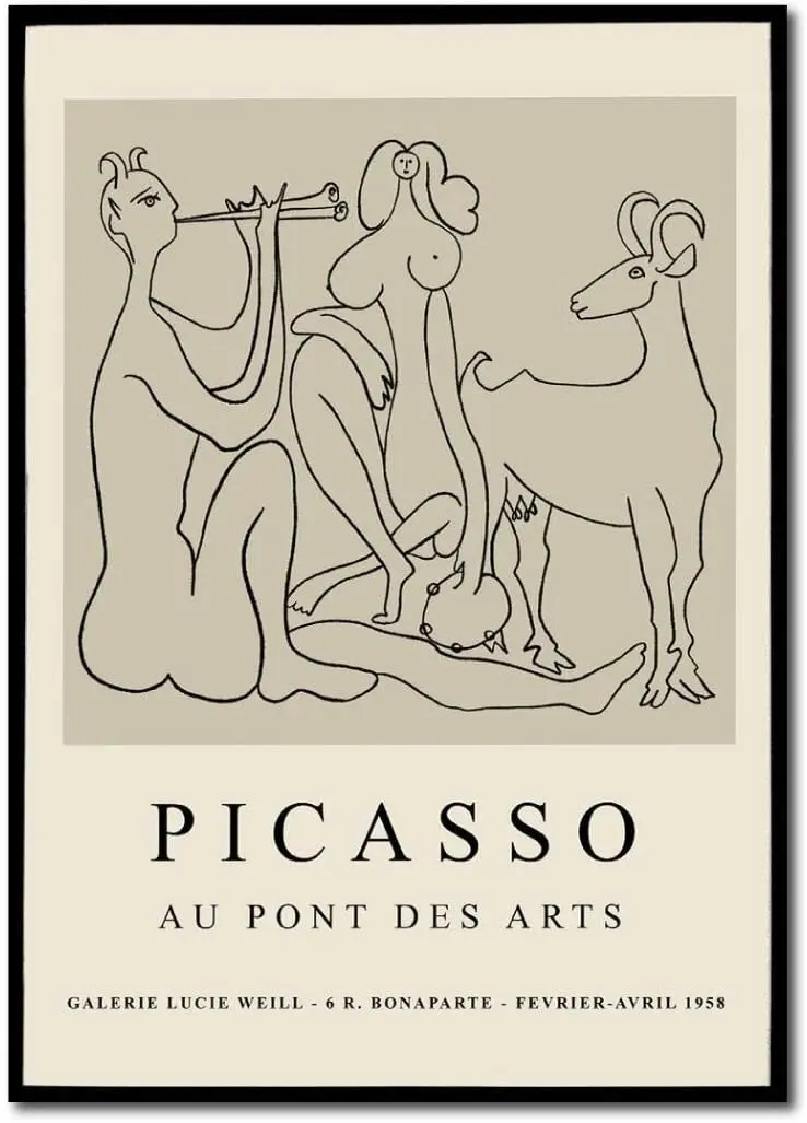 Riproduzione su tela, "Au pont des artes". Opere d' autore vintage retrò 1958.