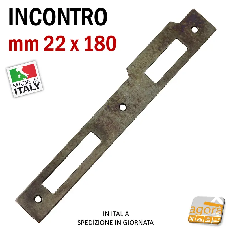 Riscontro Gaccia 113 Bonaiti 180x22 Bronzo x Serrature Patent Grande