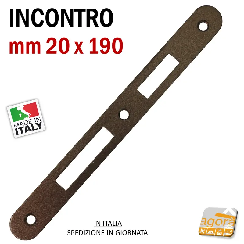 Riscontro Gaccia 200 Bonaiti 190x20 Bronzo V. x Serrature 2001 Meccaniche