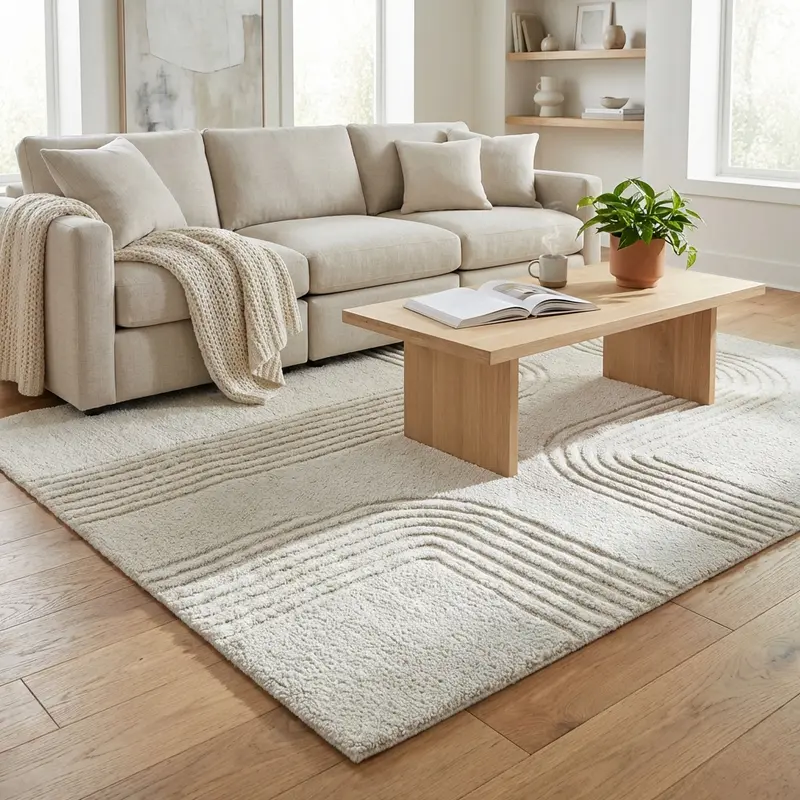 Riziero - tappeto in lana bianco beige 160x231