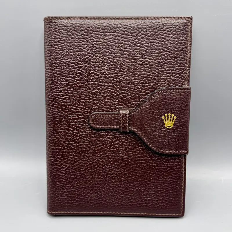 Rolex porta documenti agenda ref. 71.06.55 in pelle marrone 1990 ca