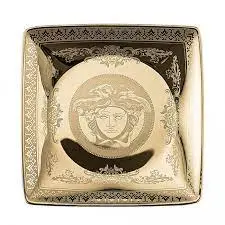 Rosenthal VERSACE - Linea GOLDEN MEDUSA - Coppetta quadrata