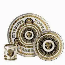 Rosenthal VERSACE - Linea VIRTUS ALPHABET - Piatto Piano con lettera