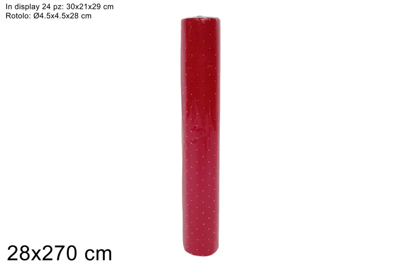 ROTOLO 28X270 CM EFFETTO VELLUTO ROSSO CON APPLICAZIONE