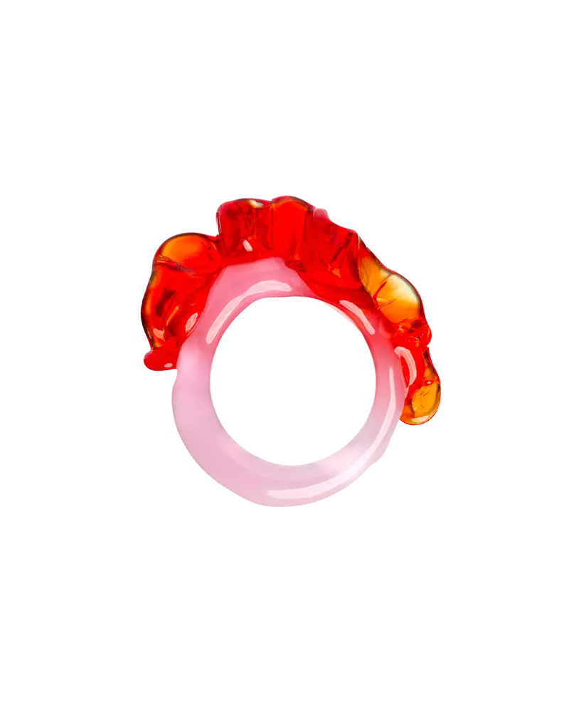 Ruffle Murano glass ring