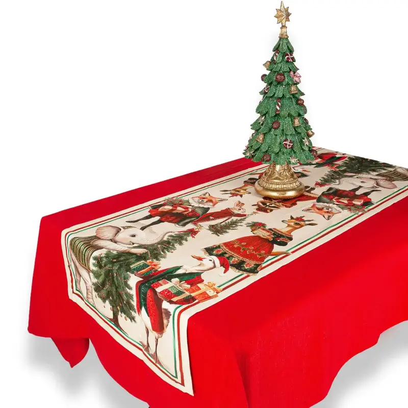 Runner 55x149 cm Christmas in puro cotone | Tag House