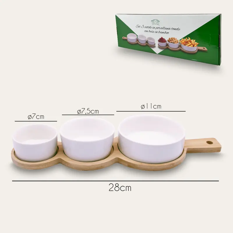 S/3 CIOTOLE CON VASSOIO 956105