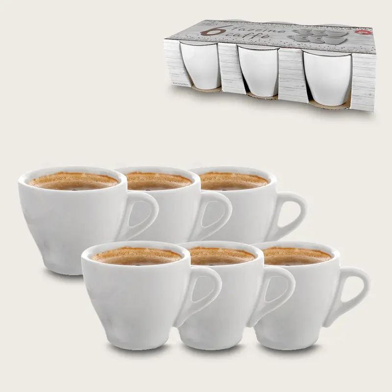 S/6 TAZZE CAFFE'''' BIANCHE 58060
