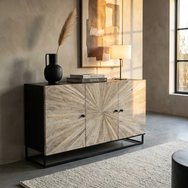 Sabino - credenza in legno e metallo