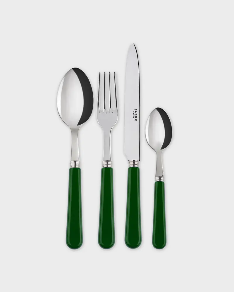 Sabre Cutlery Set, Green (Set of 4)
