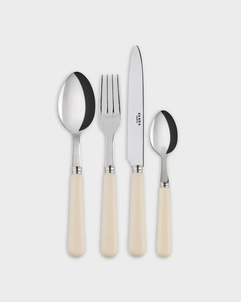 Sabre Cutlery Set, Ivory (Set of 4)