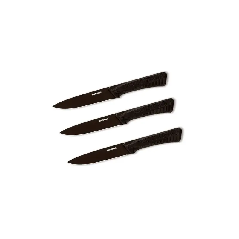 SAMBONET - BLACK EDGE SET 3 COLTELLI BISTECCA