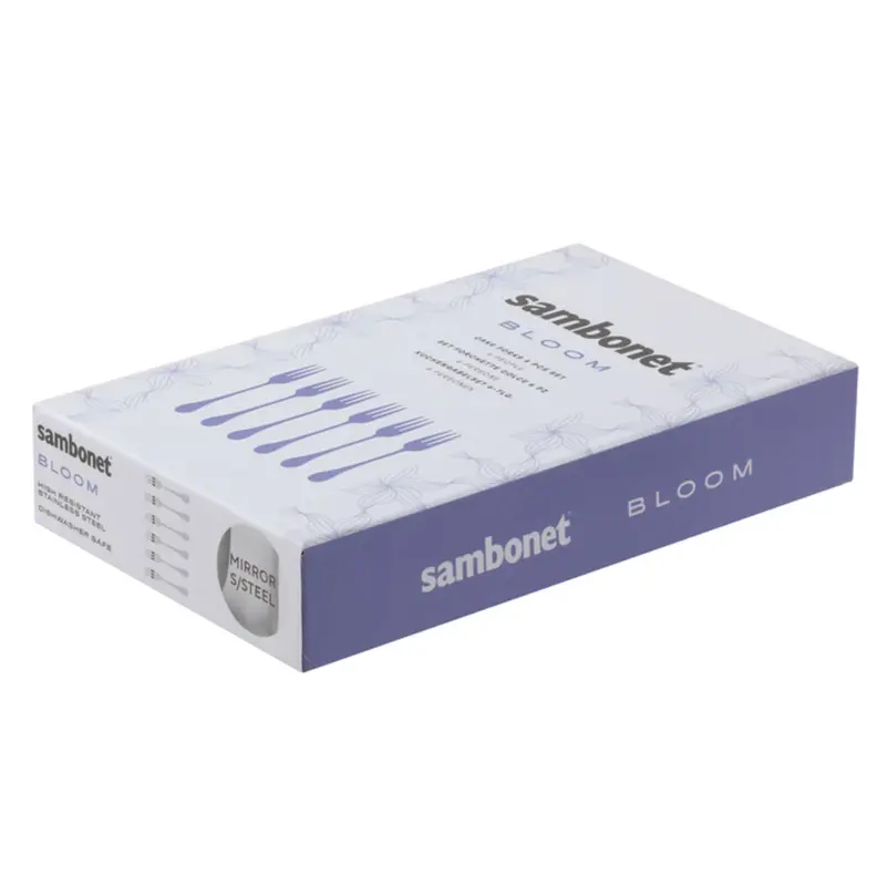 SAMBONET - BLOOM SET 6 FORCHETTE DOLCE IN ACCIAIO INOX