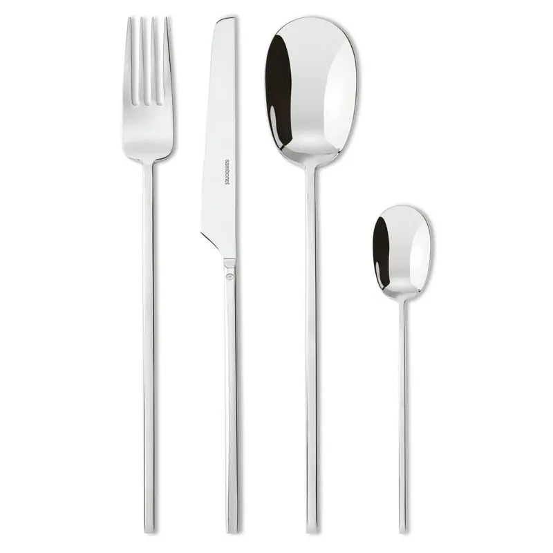 SAMBONET - MODELLO "100" SERV. POSATE IN ACCIAIO INOX X 6 PERS. 24 PEZZI
