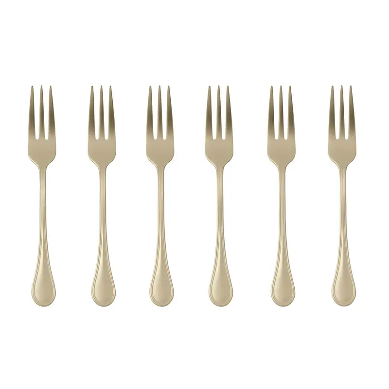 SAMBONET - ROYAL ANTIQUE PVD CHAMPAGNE SET 6 FORCHETTE DOLCE
