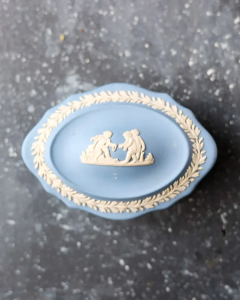 Scatoline Wedgwood Jasperware - Collezione di Forme Diverse - Blu Classico - Inghilterra