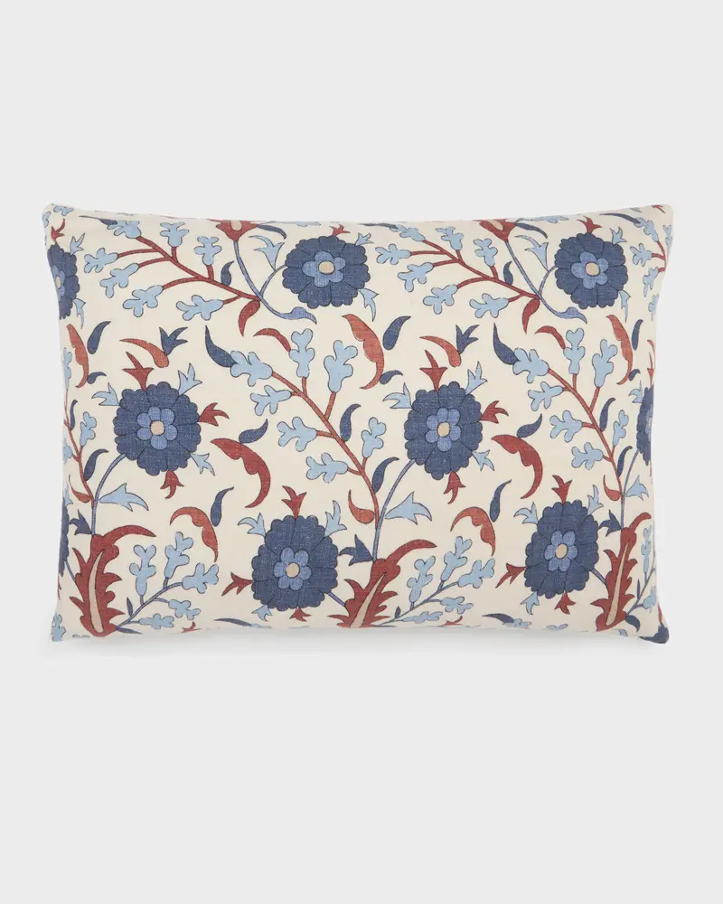 Schumacher x Cabana Floralia Cushion, White (Set of 2)