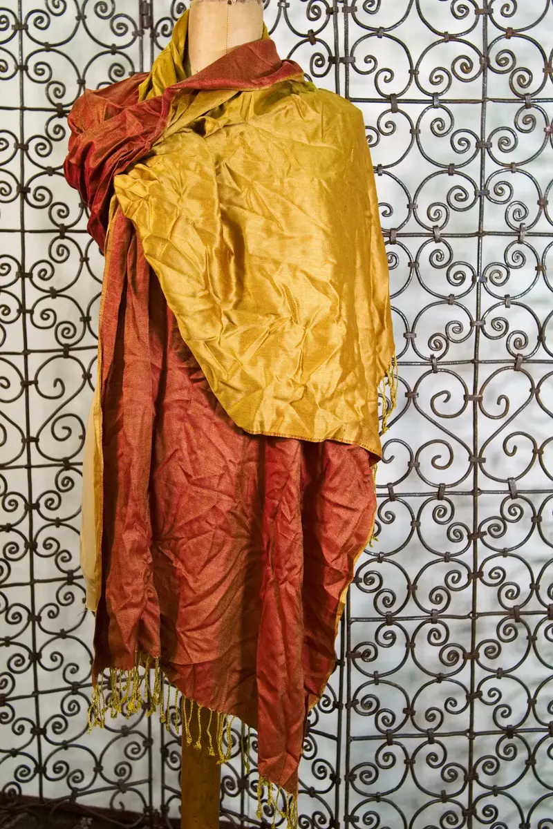 scialle cachemire , sciarpa indiana in lana seta , cachemire pashmina bicolor