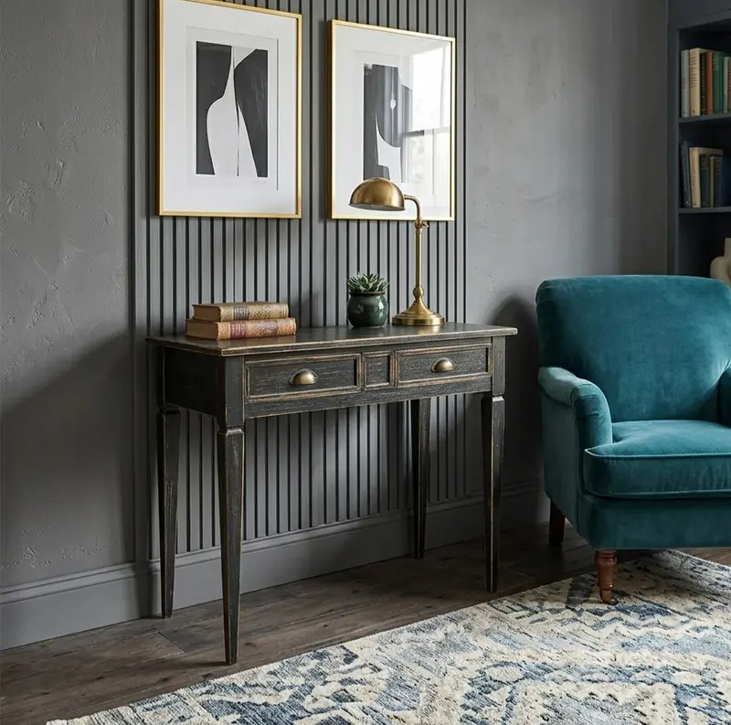 Scrittoio - ARCHIMEDE Nero Shabby