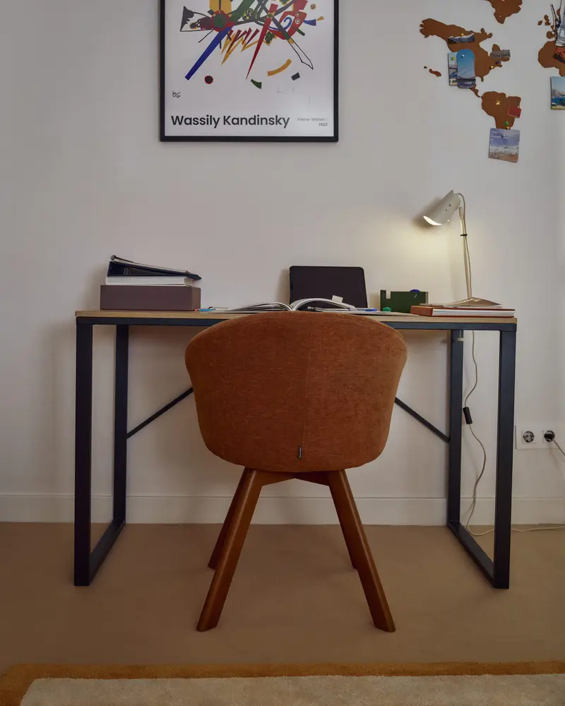 Scrivania rettangolare Talbot 120 x 60 cm nero