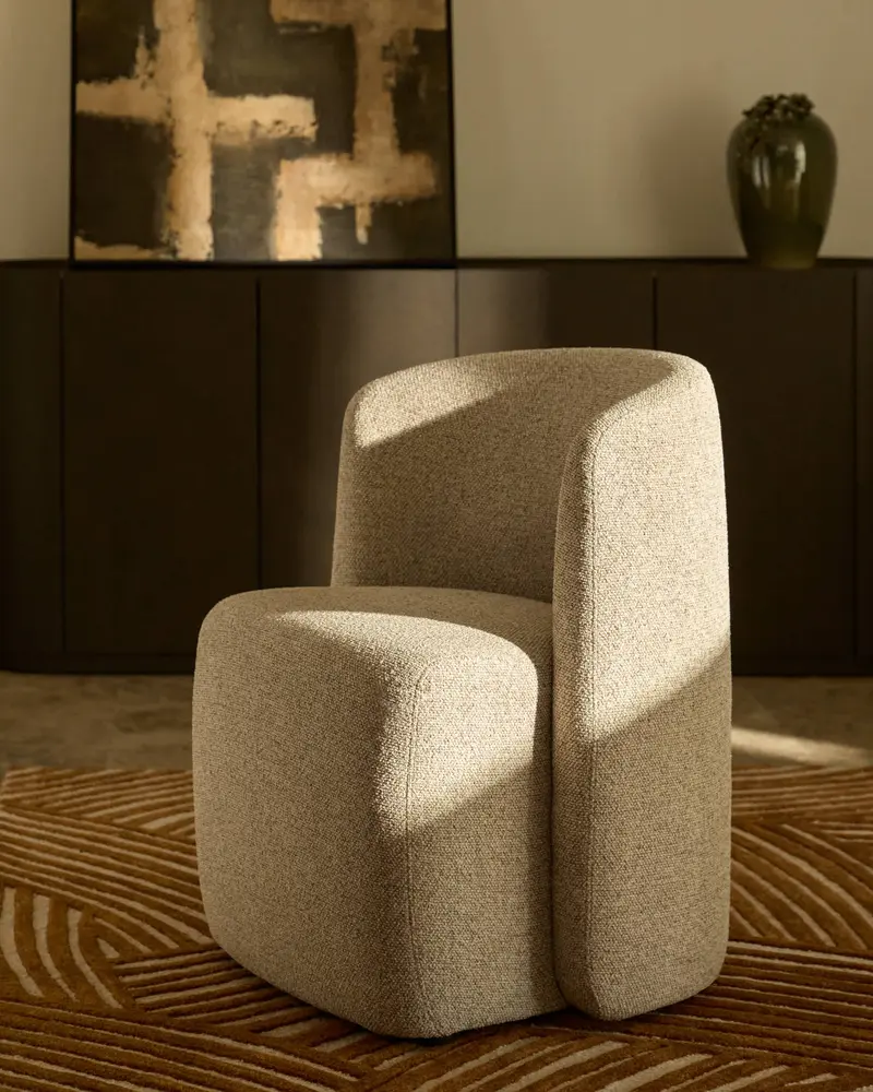 Sedia Corvena in ciniglia beige FSC Mix Credit