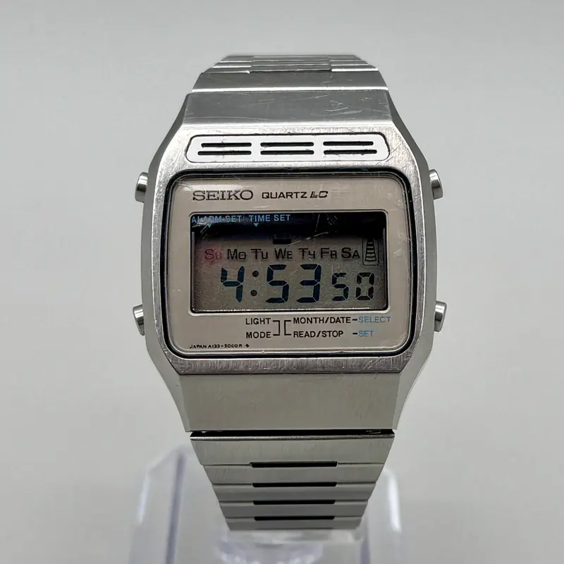 Seiko A133-5000 orologio da polso acciaio quarzo LC 1977