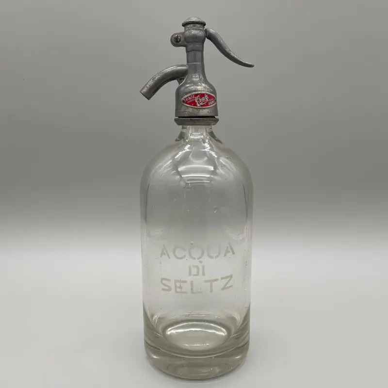 Seltz sifone Frag Udine vetro Italia 1930 ca