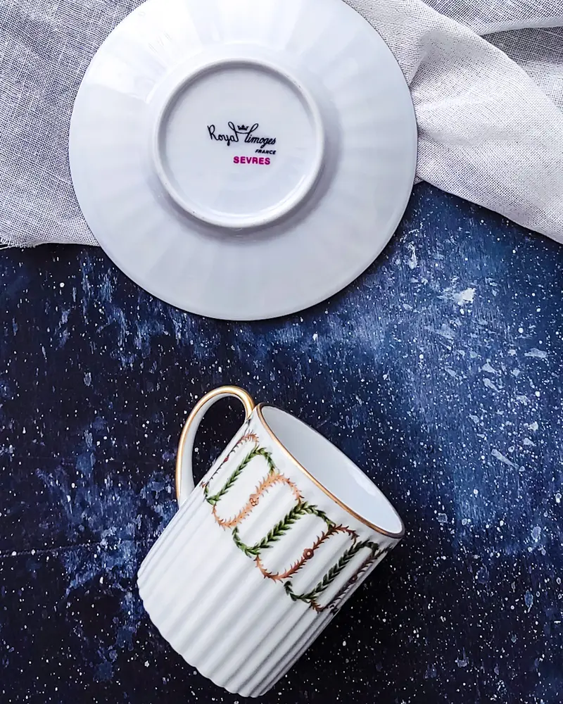 servizio da caffè da sei in porcellana sevres
