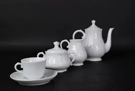 SERVIZIO DA THE' PER 6 PERSONE 9 PEZZI ANTICO DOCCIA BIANCO RICHARD-GINORI