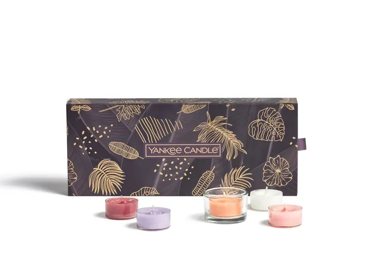 SET 10 TEA LIGHT E PORTA CANDELA TEA LIGHT -Yankee Candle- Confezione Regalo The Last Paradise
