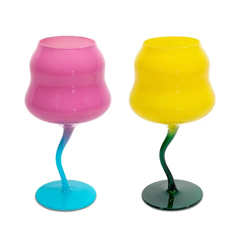 SET 2 CALICI DA COCKTAIL IN VETRO MULTICOLOR WD LIFE STYLE