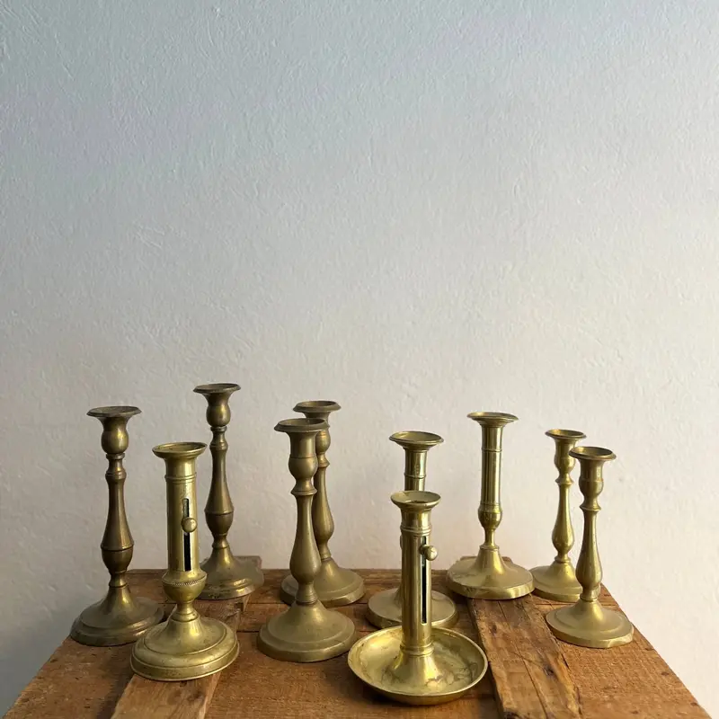 SET 2 Candelabri - Ottone - Vintage