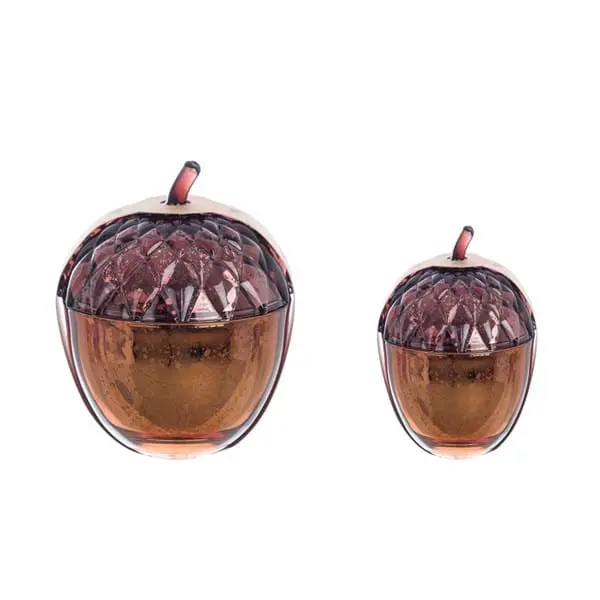 Set 2 candele profumate a forma di pigna