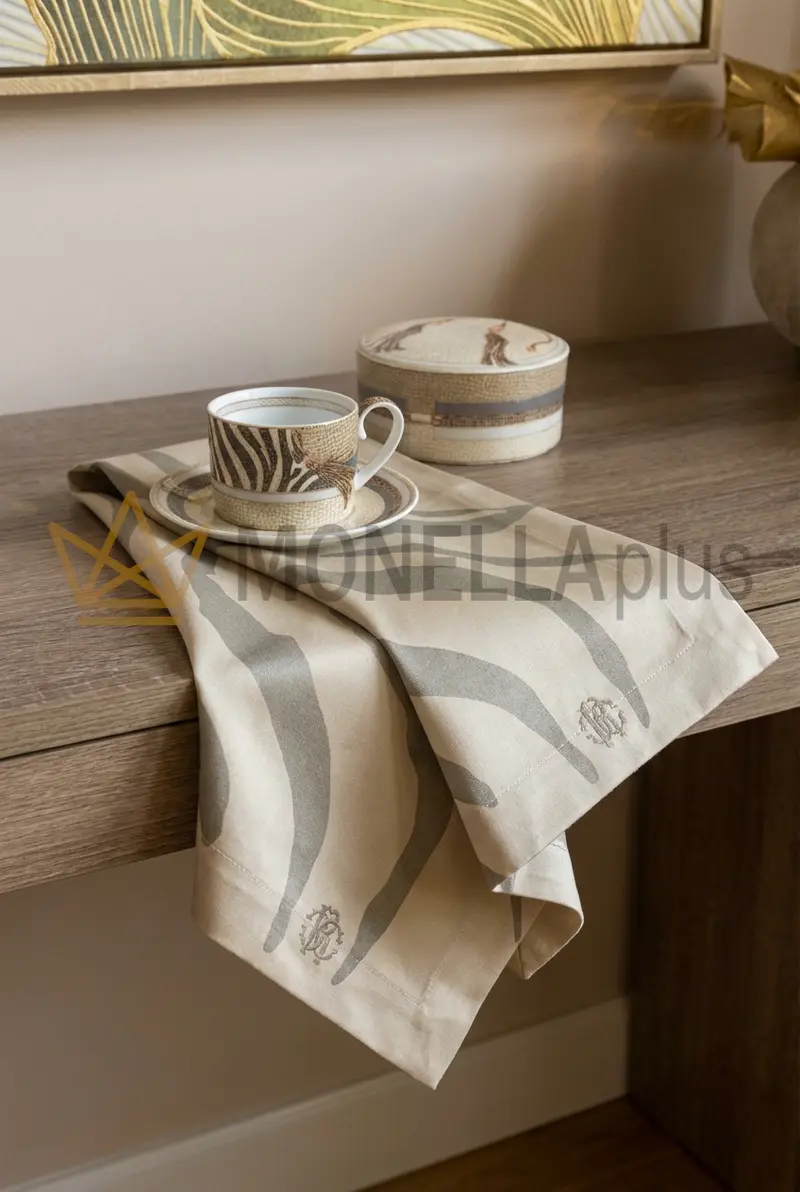 Set 2 Tovagliette 35×50 Platinum Zebrage Roberto cavalli