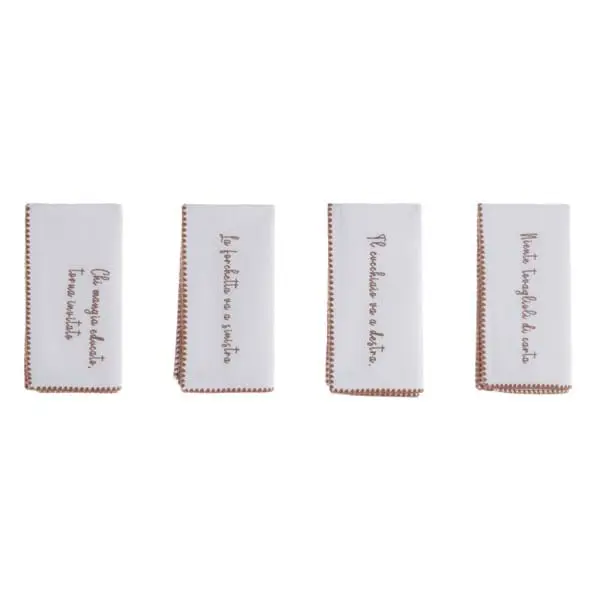 SET 4 TOVAGLIOLI CON RICAMO