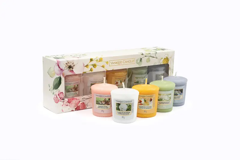 SET 5 CANDELE SAMPLER -Yankee Candle- Confezione Regalo Garden Hideaway