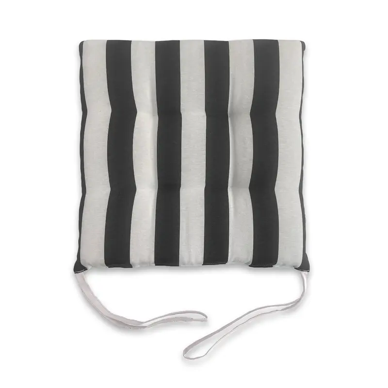 Set 6 cuscini Copri Sedie trapuntati Bianco e Nero - Linea Capri