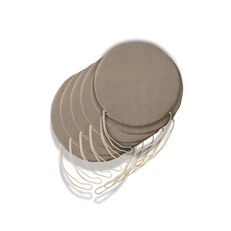 Set 6 cuscini rotondi per sedie Beige - Linea Amalfi