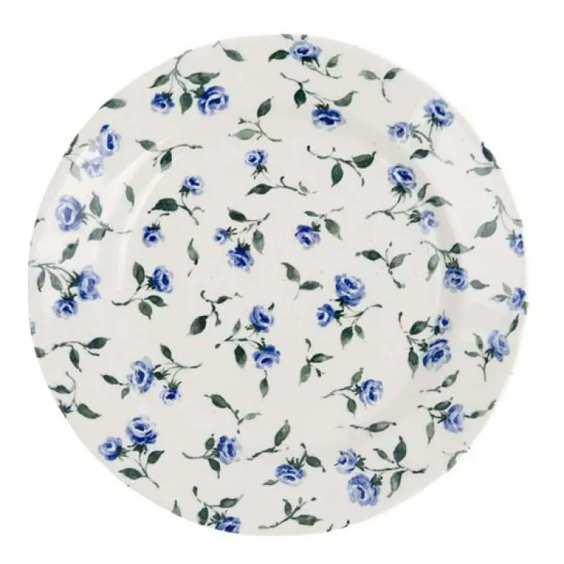 Set 6 piatti piani fiorellini blu